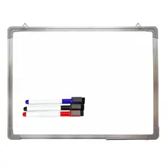 GENERICO - Pizarra Acrílica Magnetica Blanca Borrador + Plumones 60x40