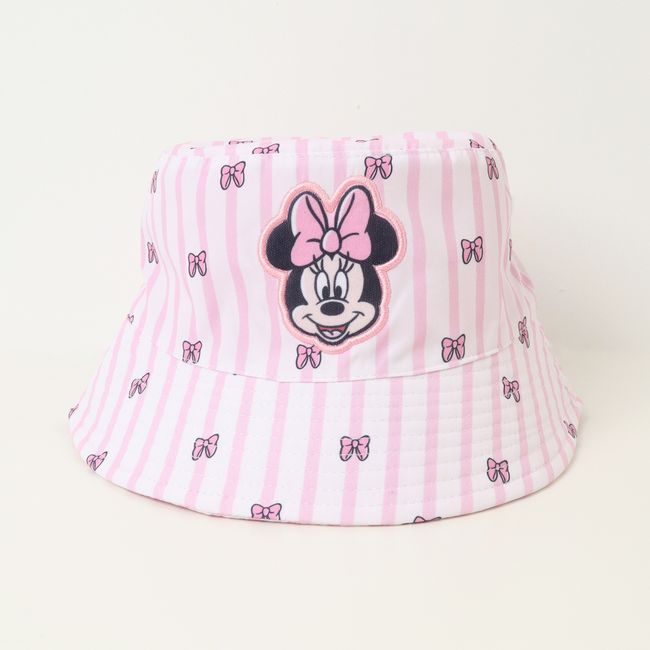 DISNEY - Gorro Bucket Niña Minnie Cintas Rosado Disney