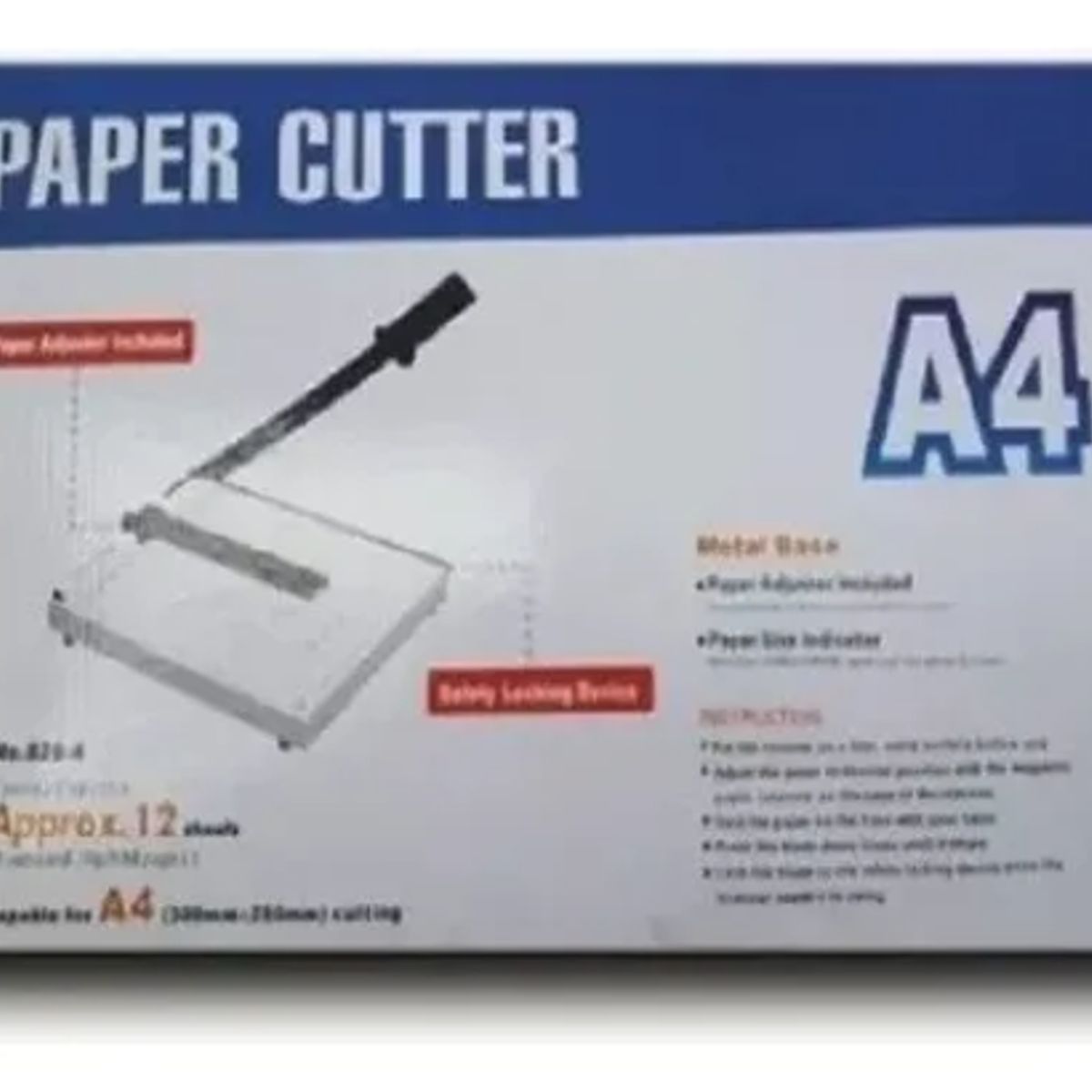 GENERICO - Guillotina Metálica A4 Cortador De Papel / 7900