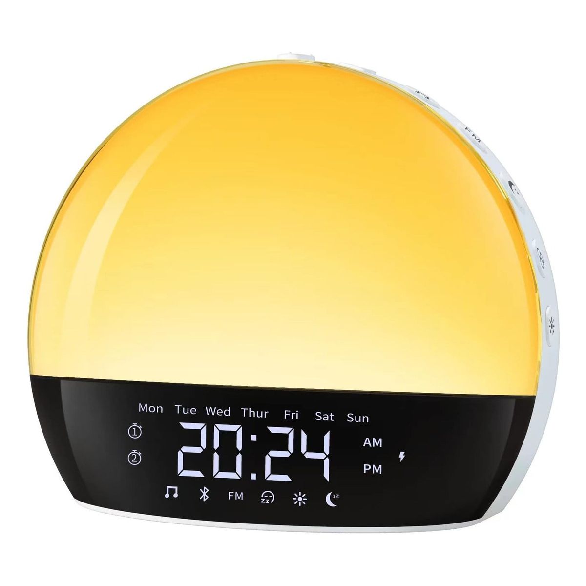 RAGNAR - Reloj Despertador Digital Sonido Natural Y Luz De Amanecer