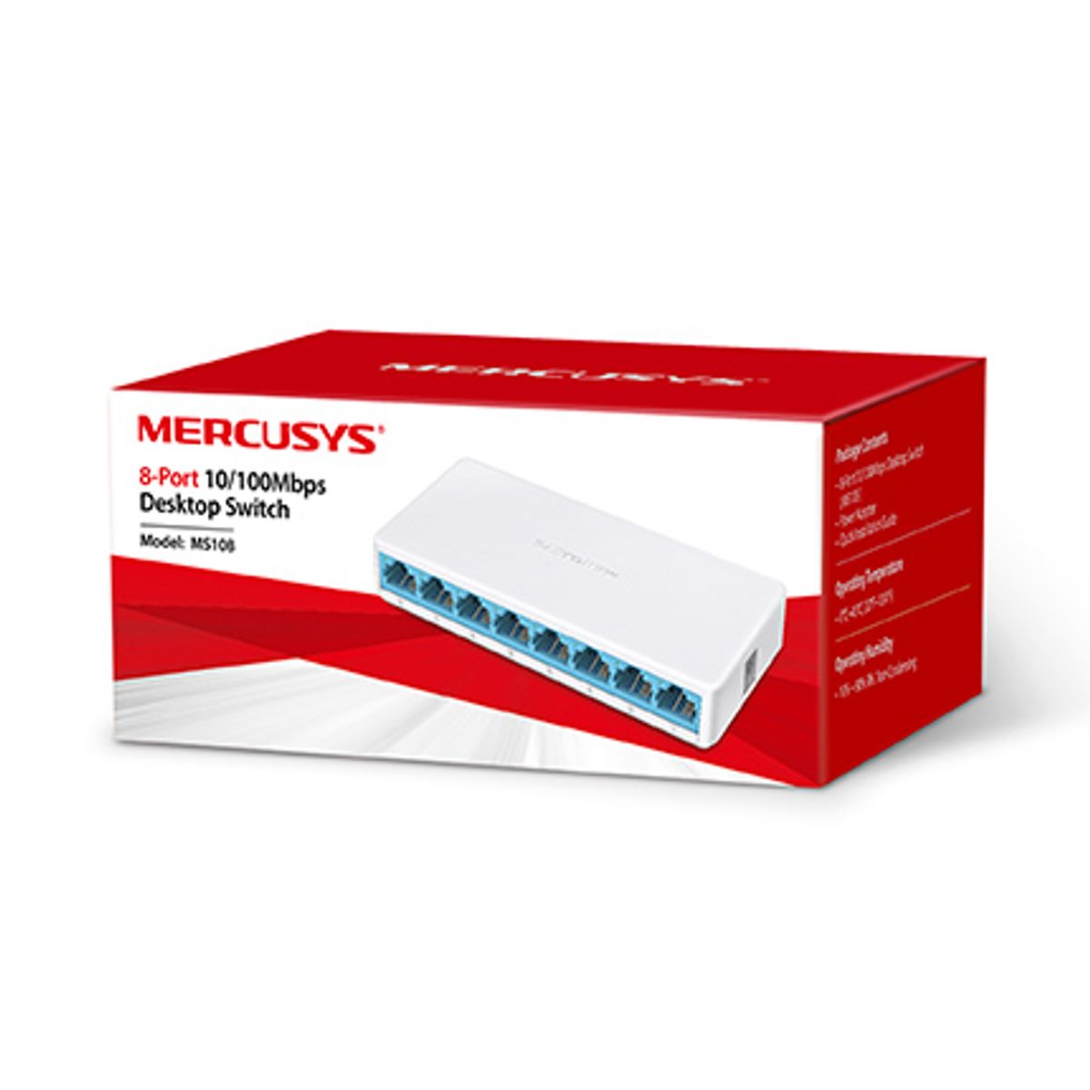 MERCUSYS - Mercusys MS108, Switch Escritorio, No Gestionado, 8 Puertos 10/100 Mbps