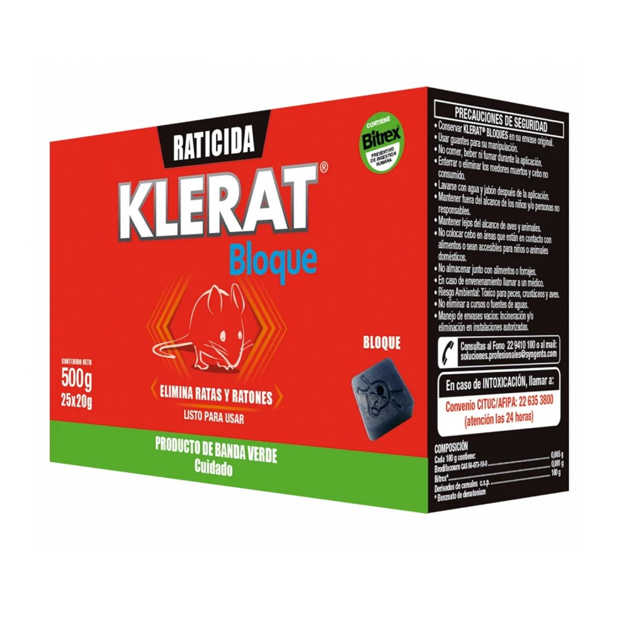 KLERAT - RATICIDA KLERAT BLOQUE 500 GRS