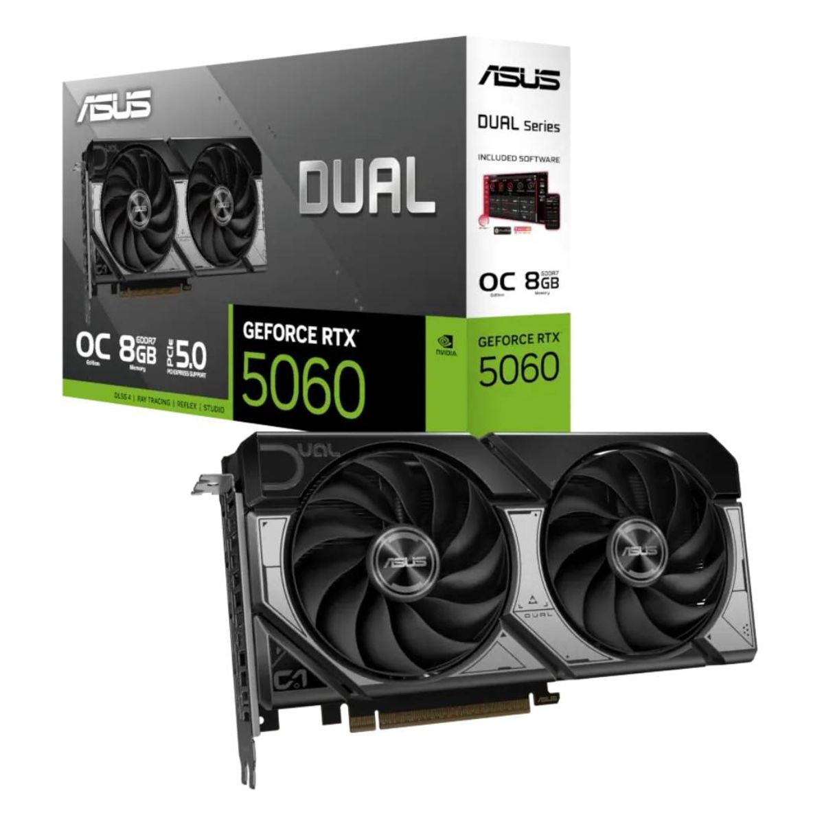 ASUS - Tarjeta de Video ASUS Dual GeForce RTX 5060 OC 8GB