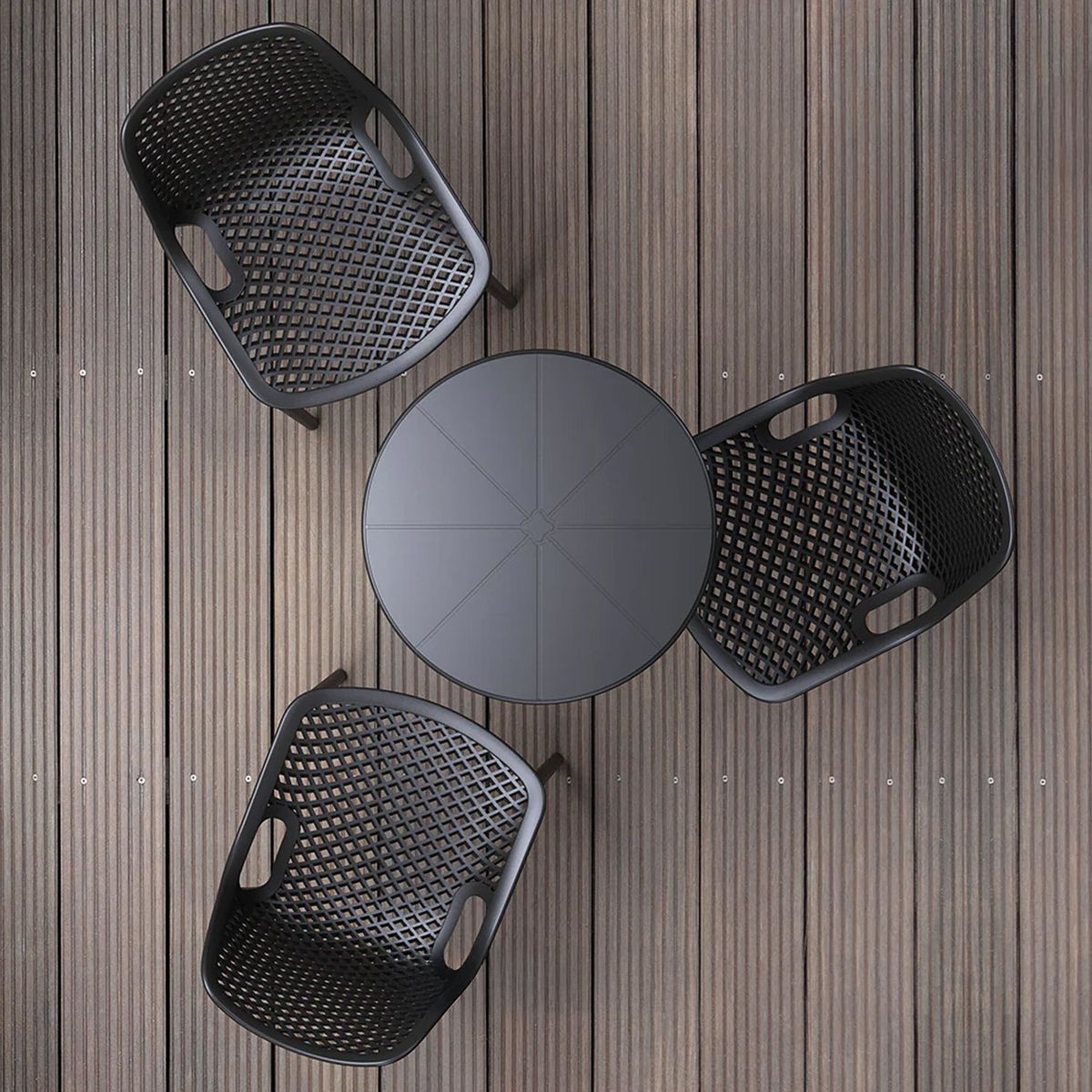 DECO EXTERIOR - 4 Sillas de exterior Air color Negro