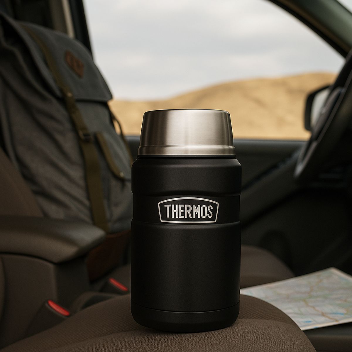 THERMOS - TERMO COMIDA 710ML KING ACERO INOX NEGRO