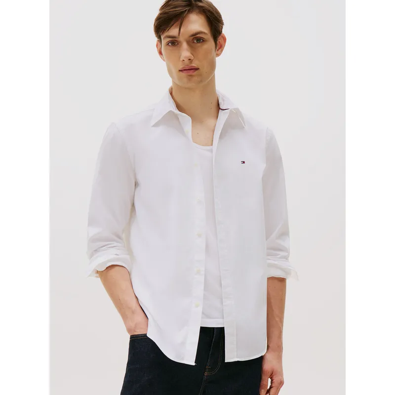 TOMMY HILFIGER - Camisa Flex Poplin Regular Fit Blanco Tommy Hilfiger