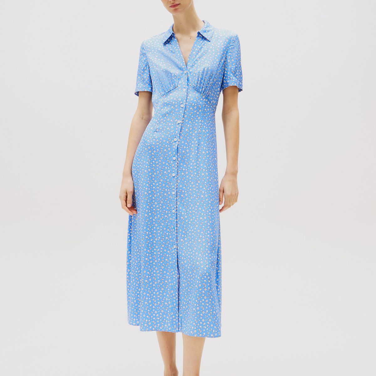 TOMMY HILFIGER - Vestido Con Estampado Floral Azul Tommy Hilfiger