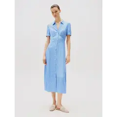 TOMMY HILFIGER - Vestido Con Estampado Floral Azul