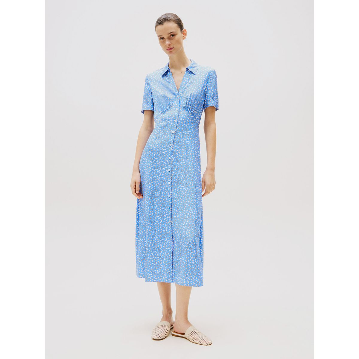 TOMMY HILFIGER - Vestido Con Estampado Floral Azul Tommy Hilfiger