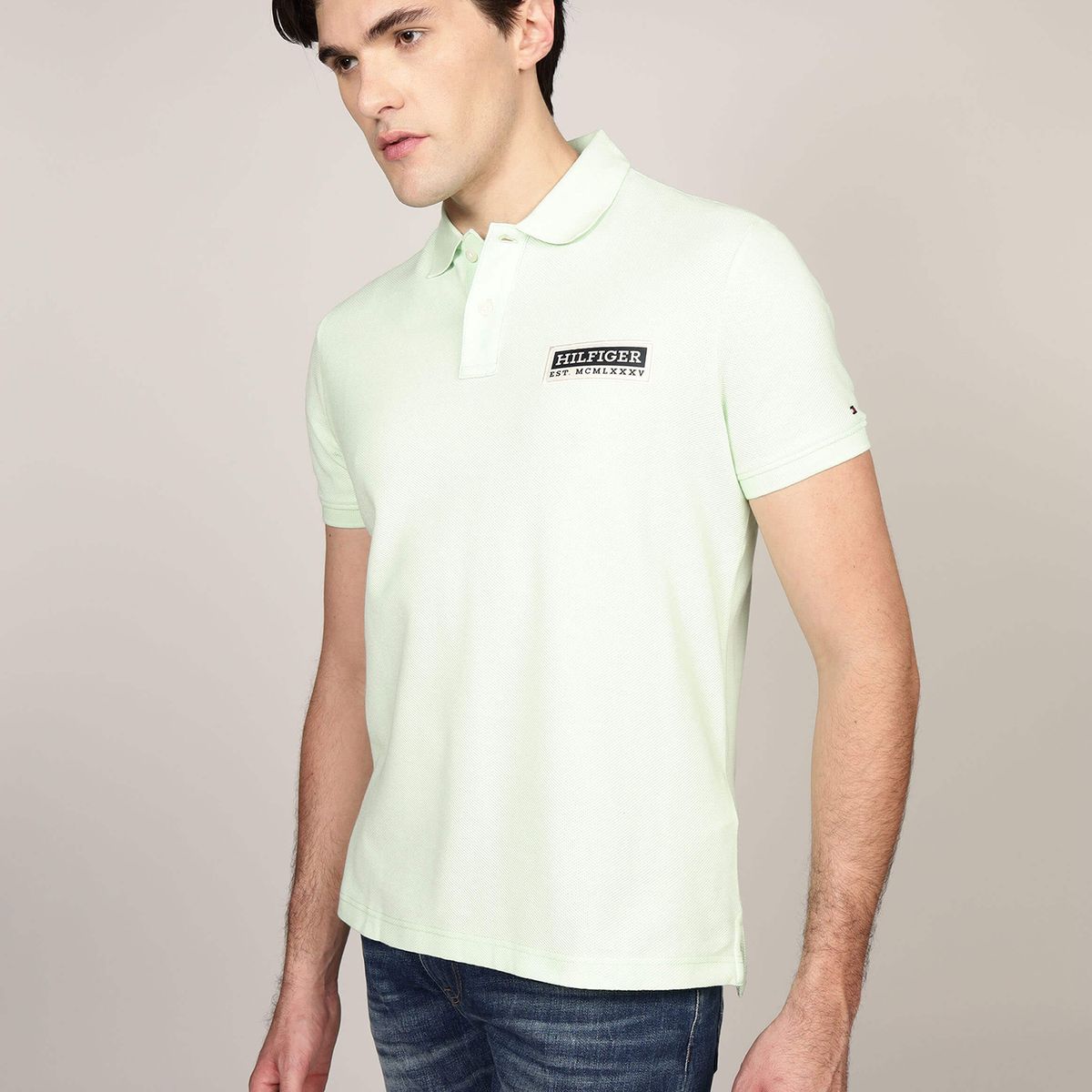 TOMMY HILFIGER - Polo Logo Est. 1985 Regular Fit Verde Tommy Hilfiger