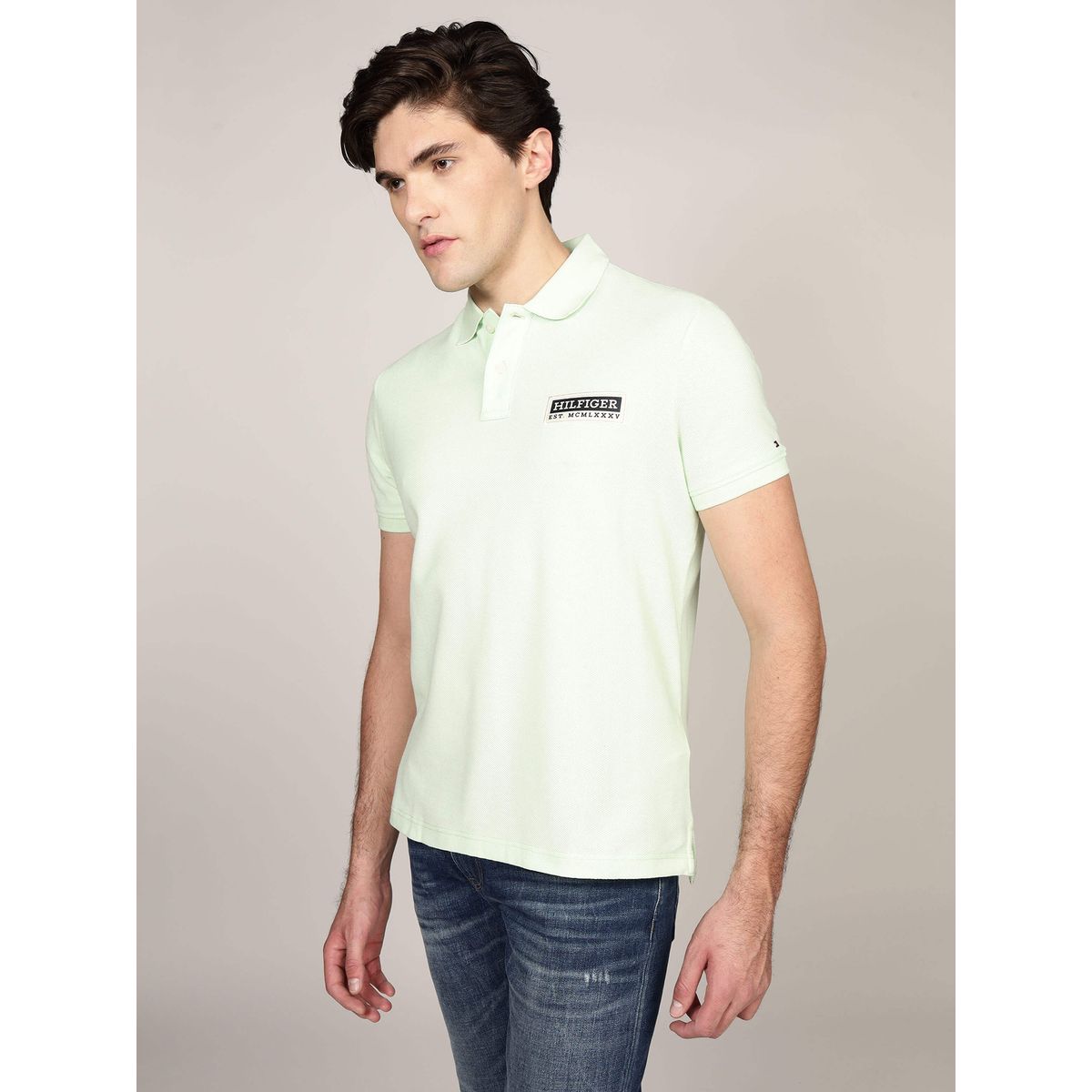 TOMMY HILFIGER - Polo Logo Est. 1985 Regular Fit Verde Tommy Hilfiger