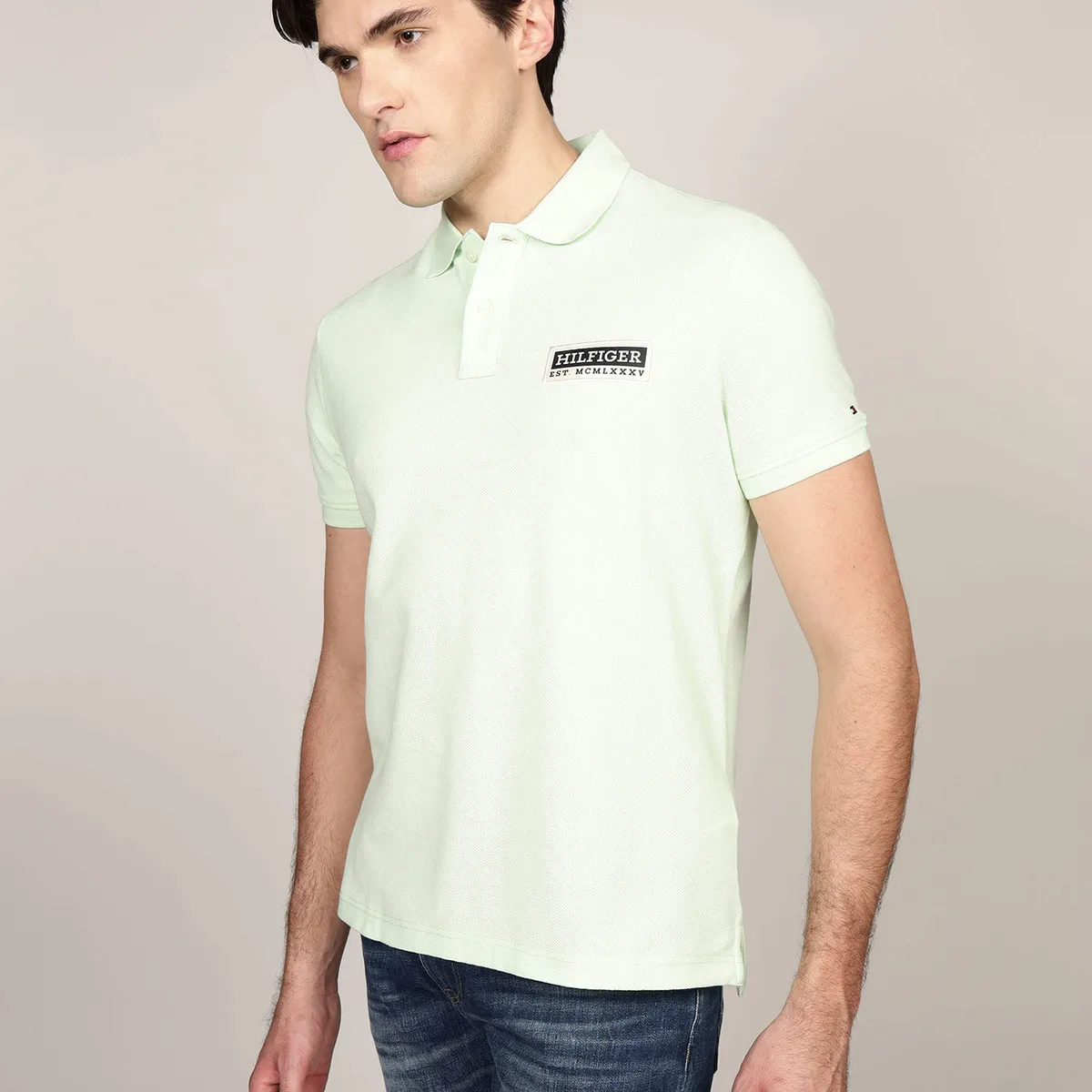TOMMY HILFIGER - Polo Logo Est. 1985 Regular Fit Verde Tommy Hilfiger
