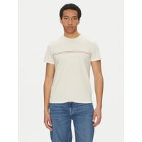 Polera Entry Graphic Logo Slim Fit Beige Tommy Jeans