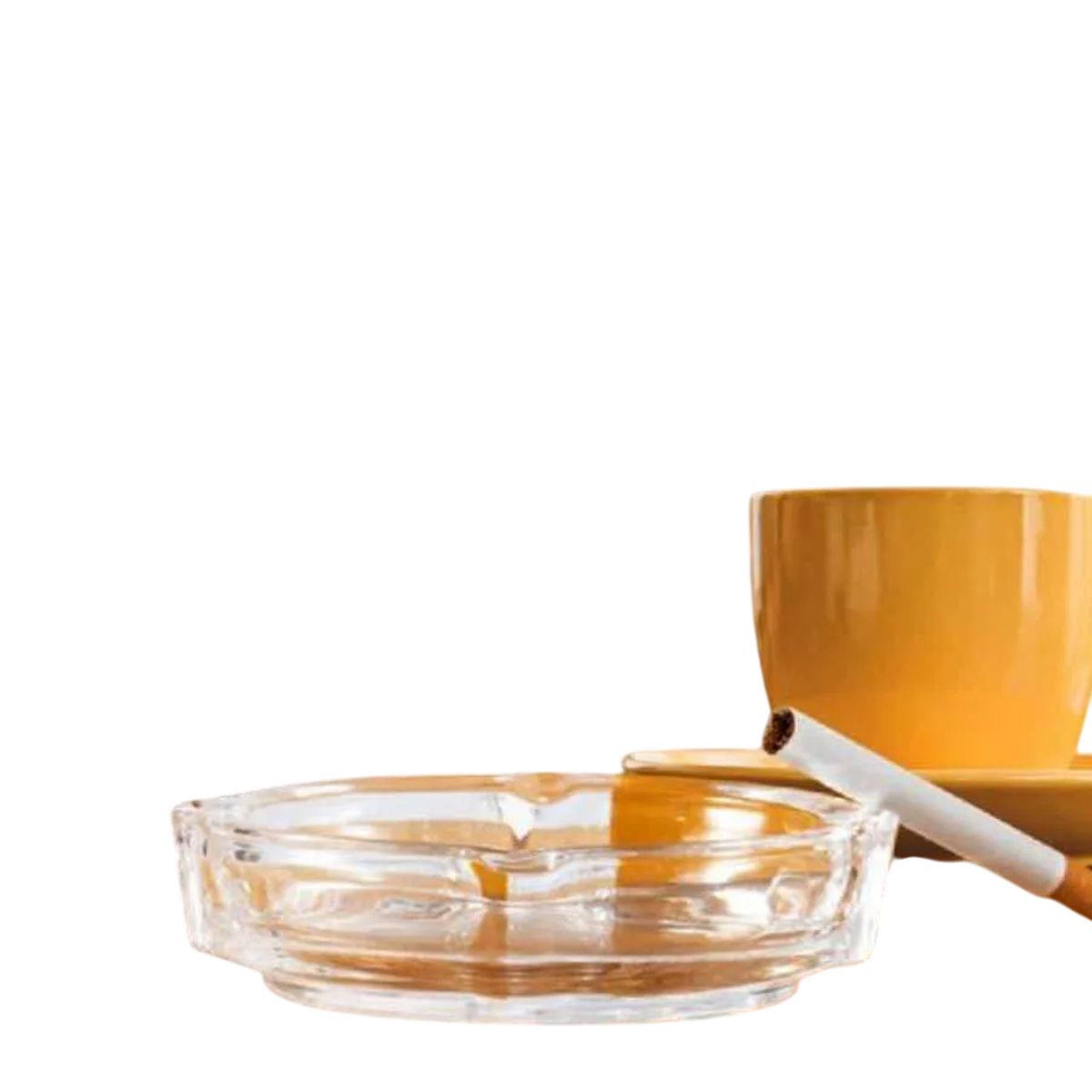 GENERICO - Cenicero Redondo Mesa Escritorio De Vidrio Elegante