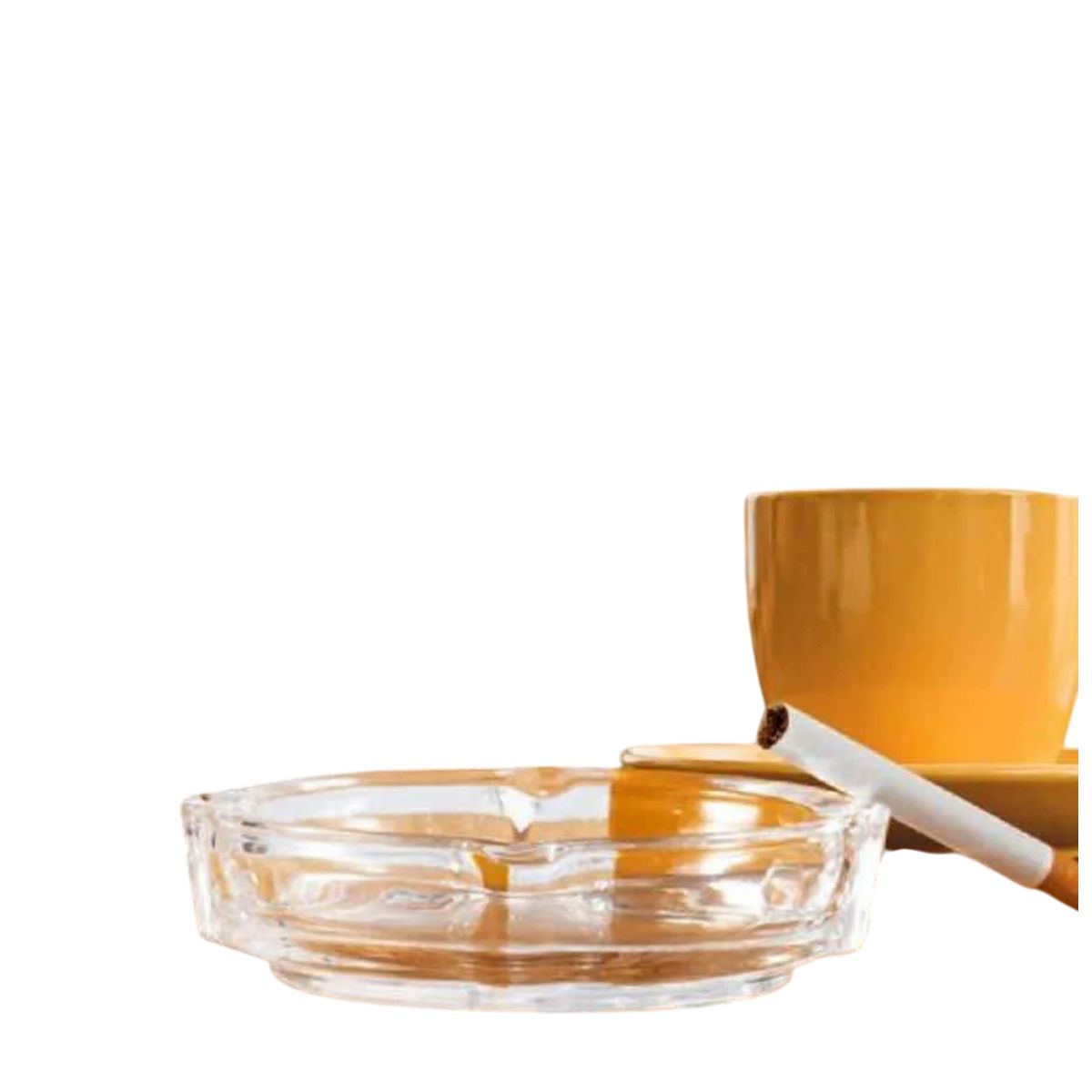 GENERICO - Cenicero Redondo Mesa Escritorio De Vidrio Elegante