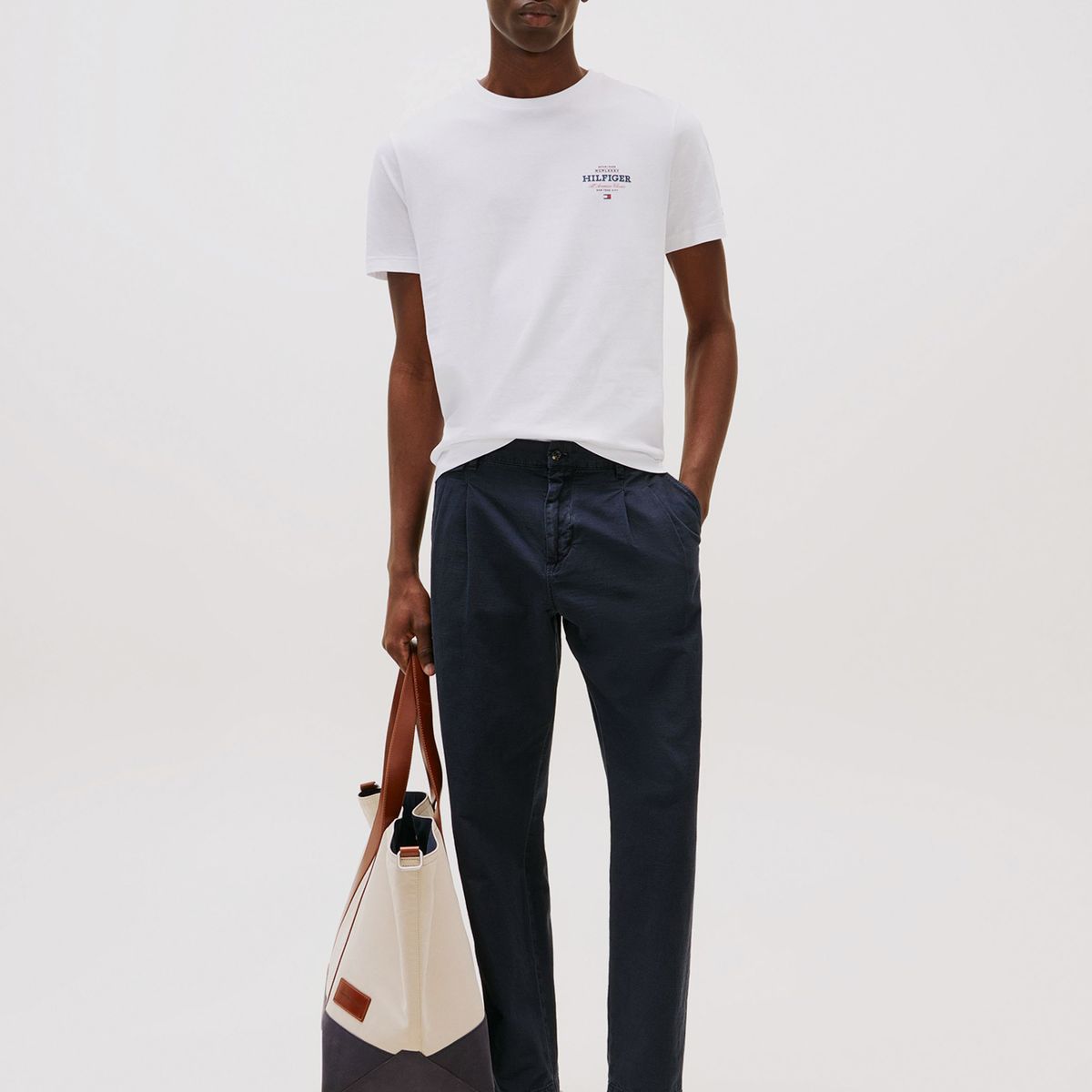 TOMMY HILFIGER - Polera Monotype All America Logo Blanco Tommy Hilfiger