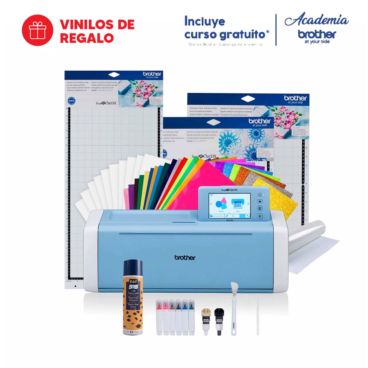 GENERICO - Plotter Scan 225 Brother + tapete morado + Adhesivo 505