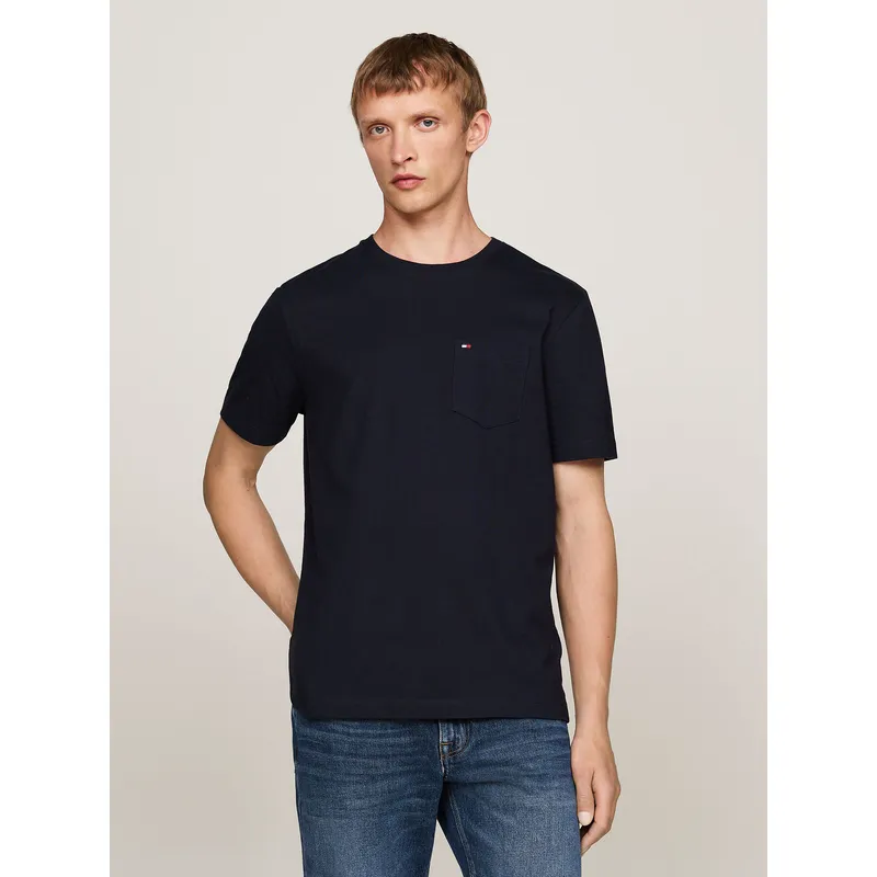 TOMMY HILFIGER - Polera Essential Solid Pocket Azul Tommy Hilfiger