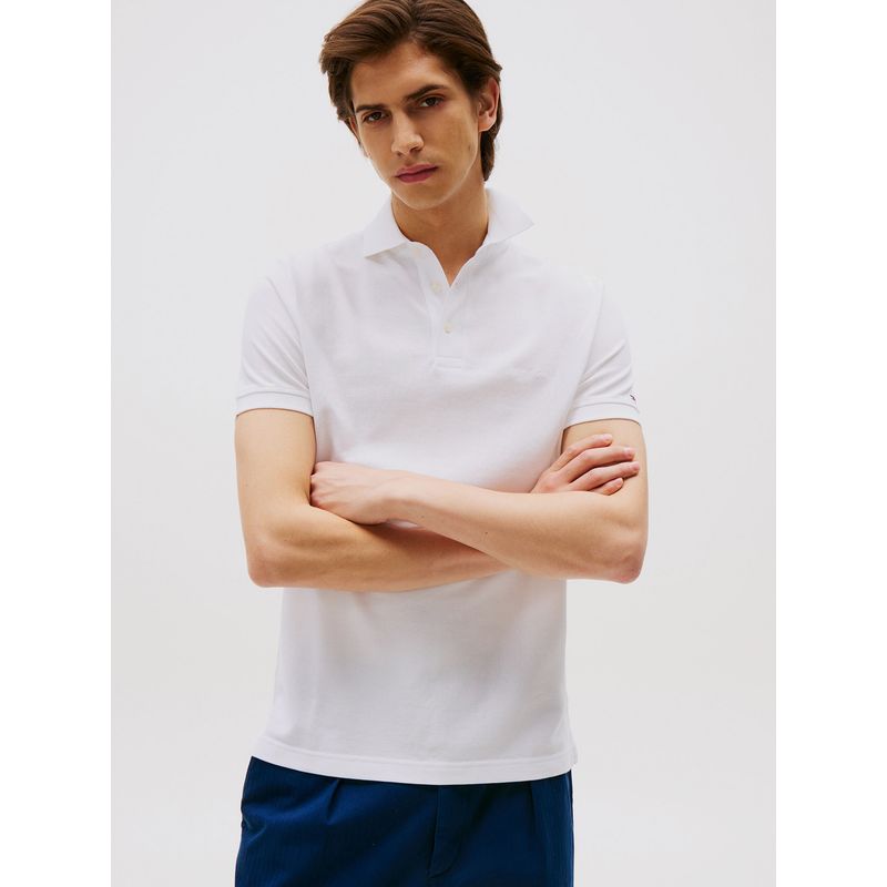 TOMMY HILFIGER - Polo Tonal Monotype Regular Fit Blanco Tommy Hilfiger