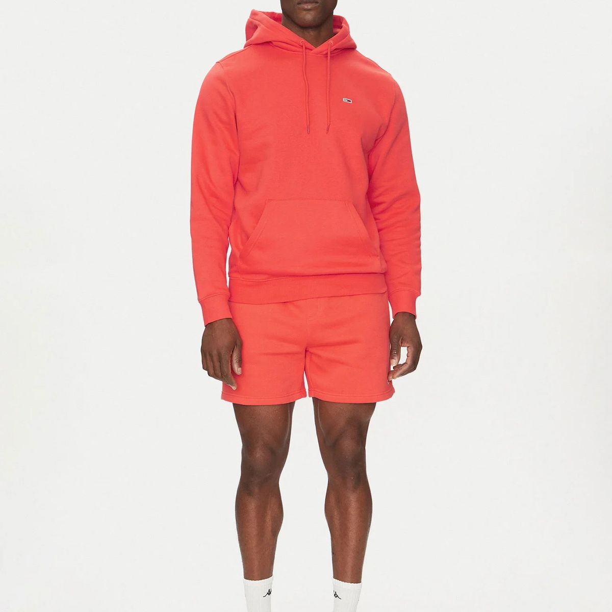 TOMMY HILFIGER - Polerón Hoodie Solid Con Logo Rojo Tommy Jeans
