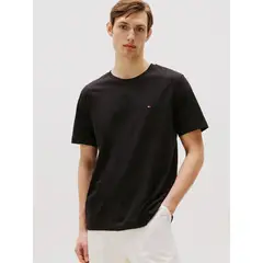 TOMMY HILFIGER - Polera Essential Solid Regular Fit Negro