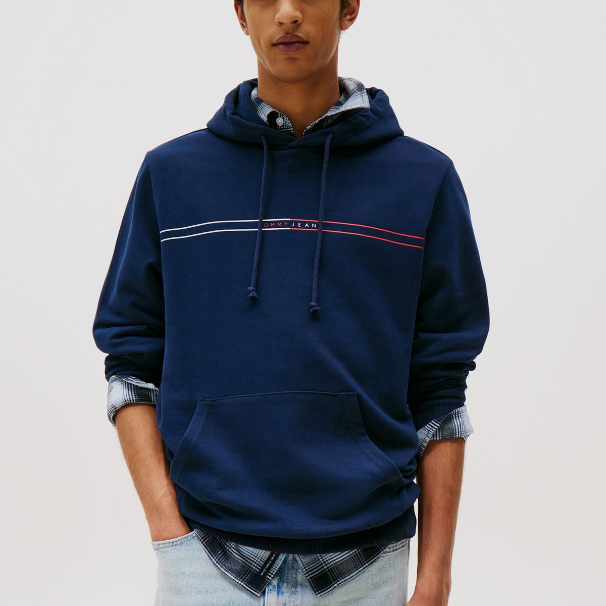 TOMMY HILFIGER - Polerón Hoodie Entry Graphic Logo Azul Tommy Jeans