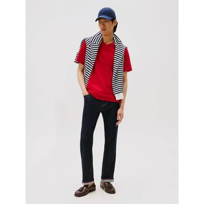 Imagen 2 del producto Polera Essential Cotton V-Neck Regular Fit Rojo