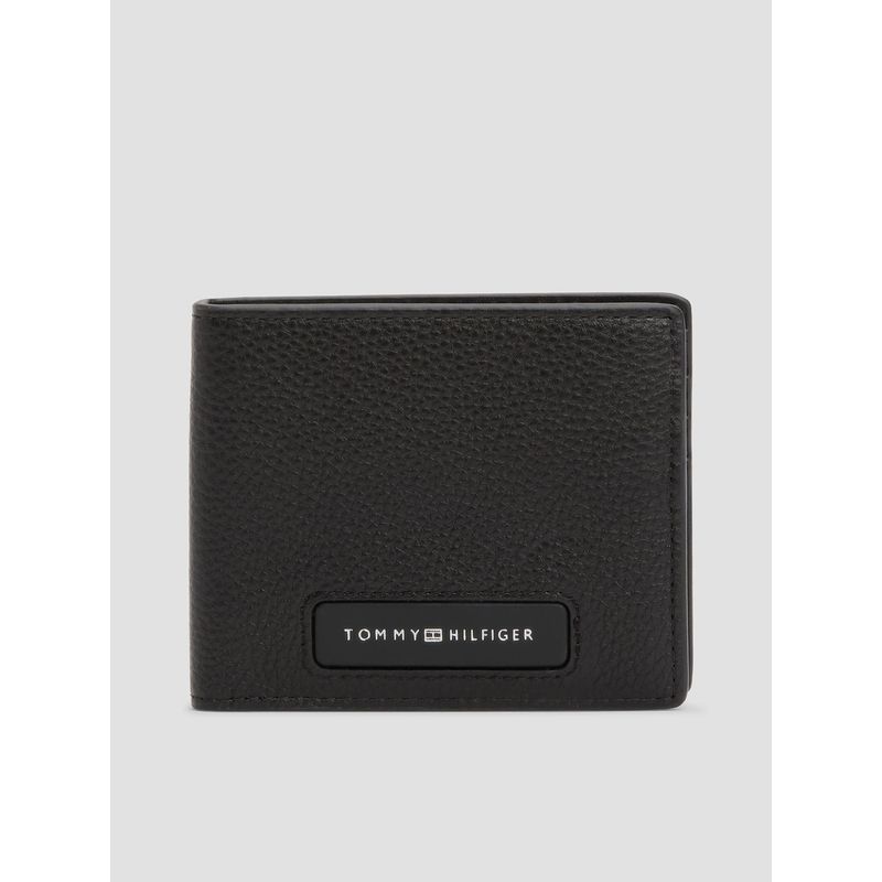 TOMMY HILFIGER - Billetera De Cuero Monogram Negro Tommy Hilfiger