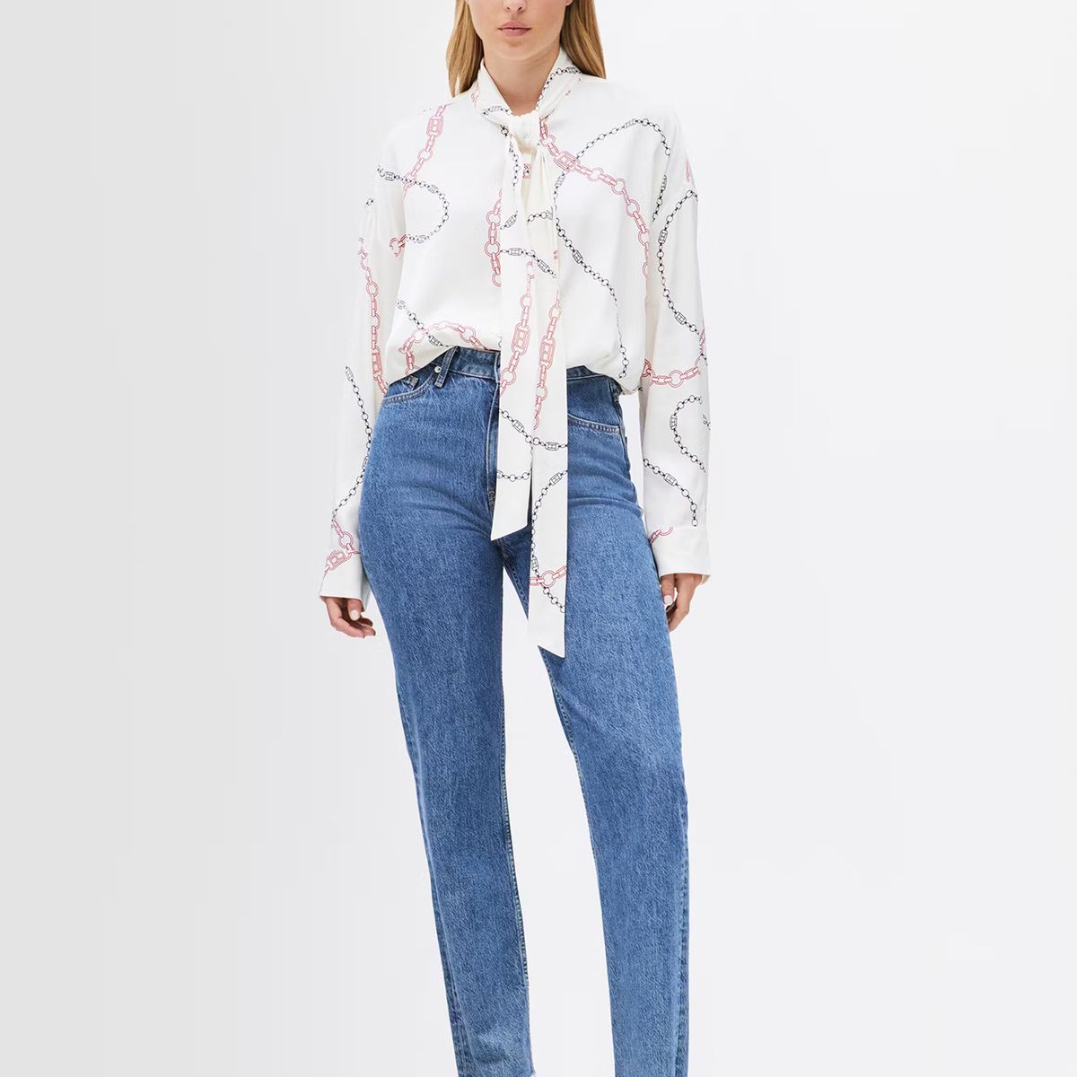 TOMMY HILFIGER - Blusa Estampada De Viscosa Beige Tommy Hilfiger