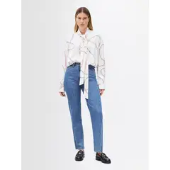 TOMMY HILFIGER - Blusa Estampada De Viscosa Beige