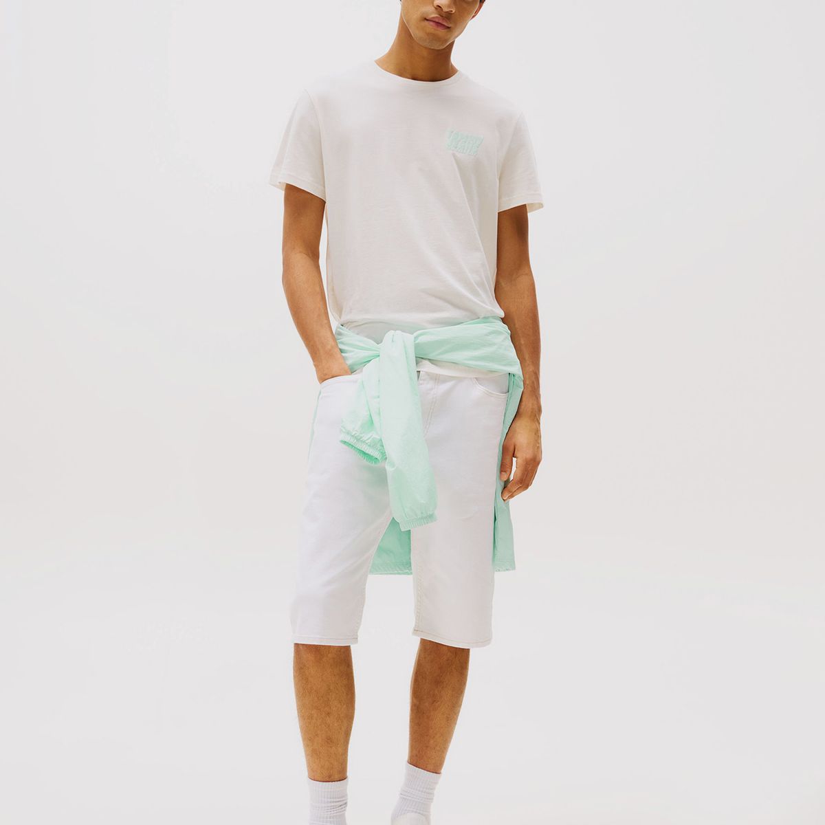 TOMMY HILFIGER - Polera Bubble Logo Slim Fit Blanco Tommy Jeans