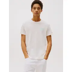 TOMMY HILFIGER - Polera Bubble Logo Slim Fit Blanco Tommy Jeans