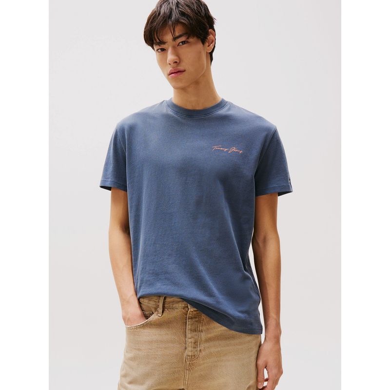 TOMMY HILFIGER - Polera Sailing Logo Regular Fit Azul Tommy Jeans