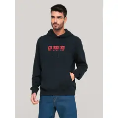 TOMMY HILFIGER - Polerón Hoodie Colour To Colour Logo Azul
