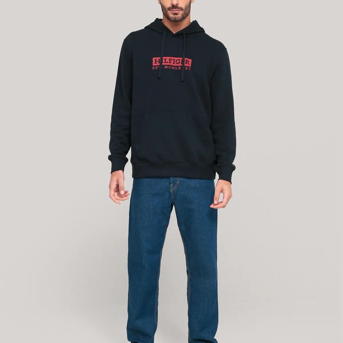 TOMMY HILFIGER - Polerón Hoodie Colour To Colour Logo Azul Tommy Hilfiger