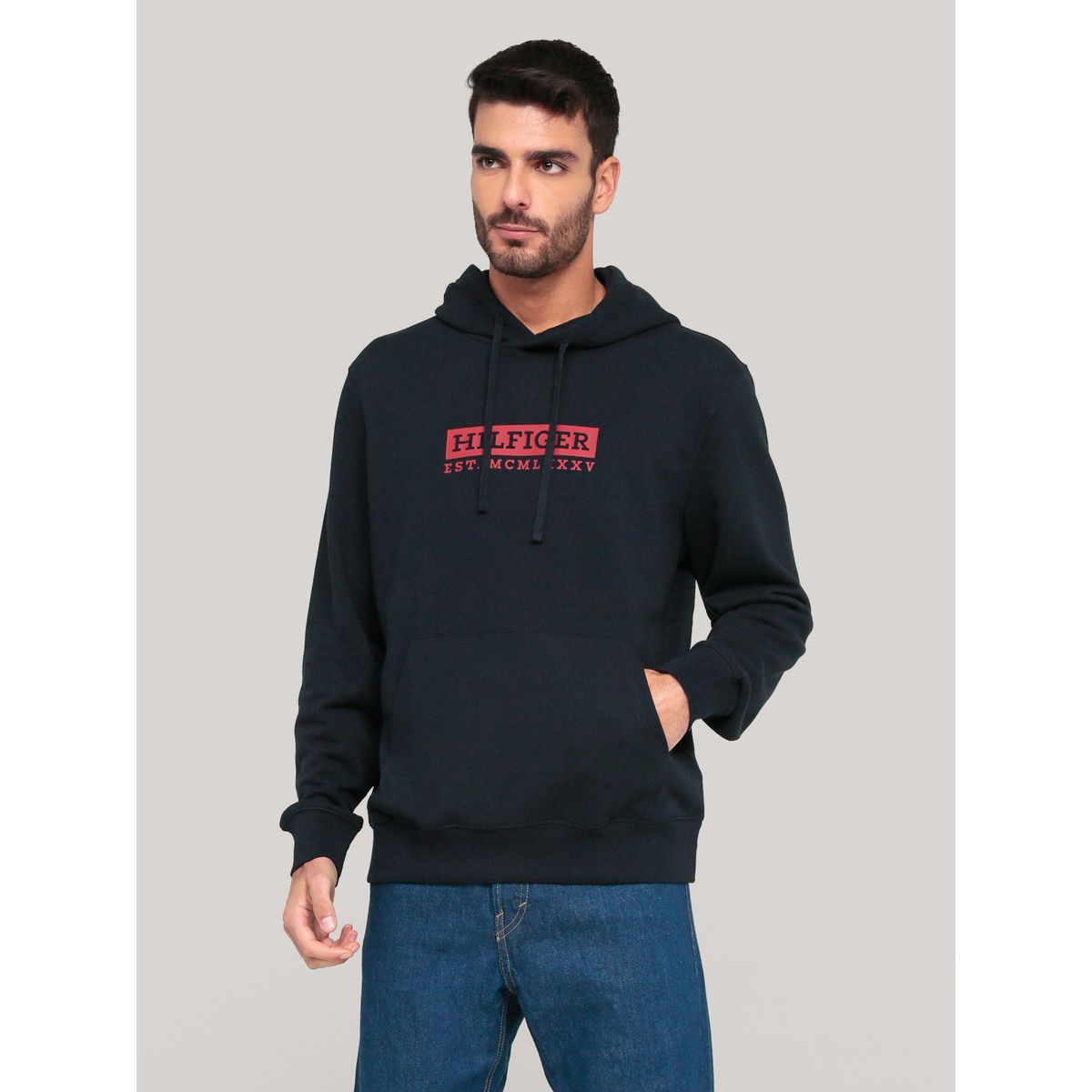 TOMMY HILFIGER - Polerón Hoodie Colour To Colour Logo Azul Tommy Hilfiger
