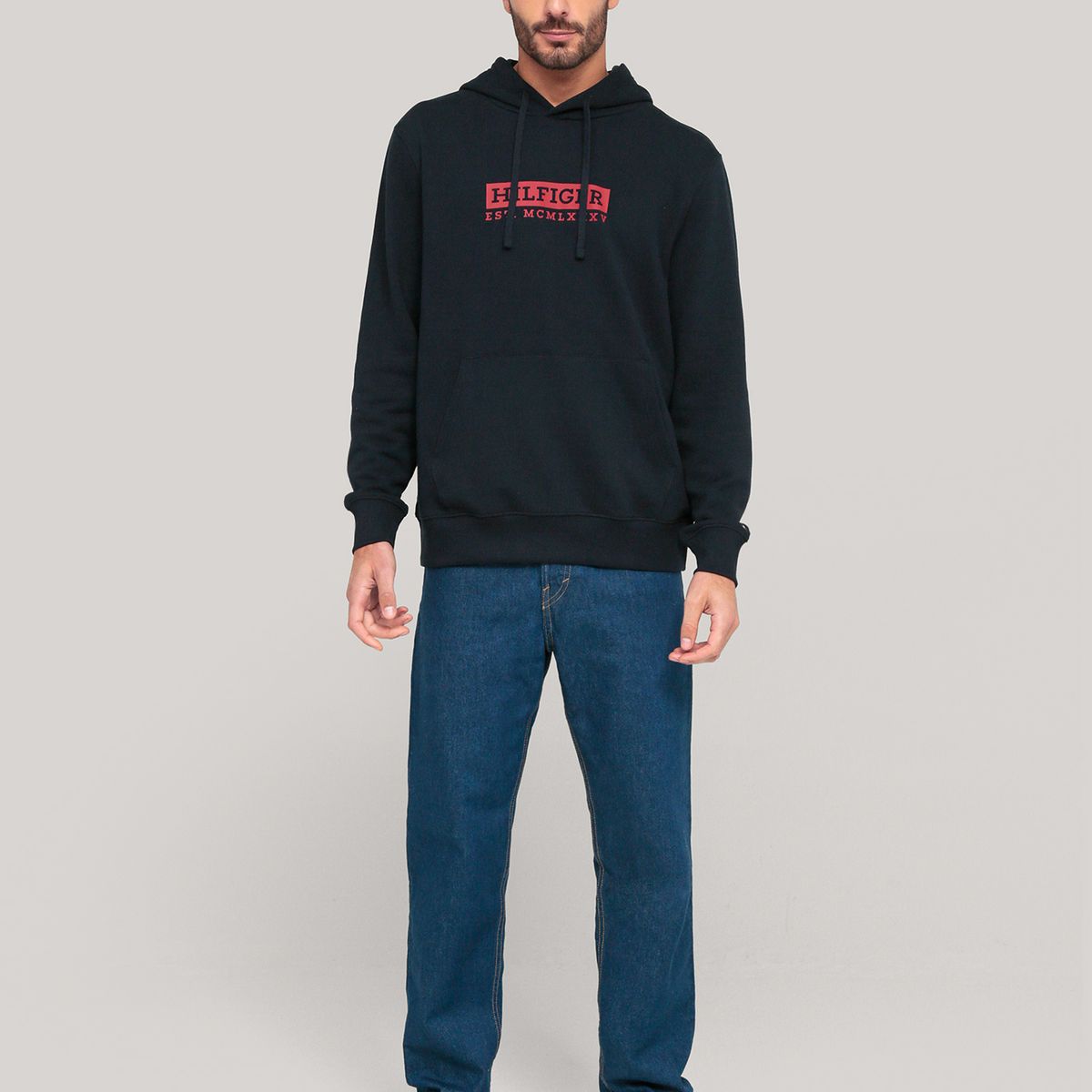 TOMMY HILFIGER - Polerón Hoodie Colour To Colour Logo Azul Tommy Hilfiger