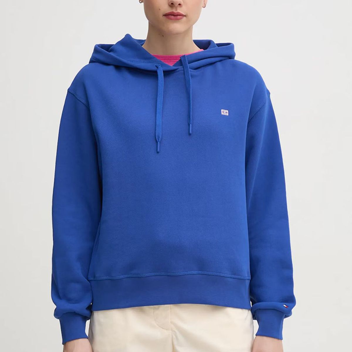 TOMMY HILFIGER - Polerón Hoodie Contrast Flag Logo Azul Tommy Hilfiger