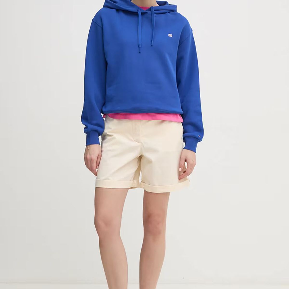 TOMMY HILFIGER - Polerón Hoodie Contrast Flag Logo Azul Tommy Hilfiger