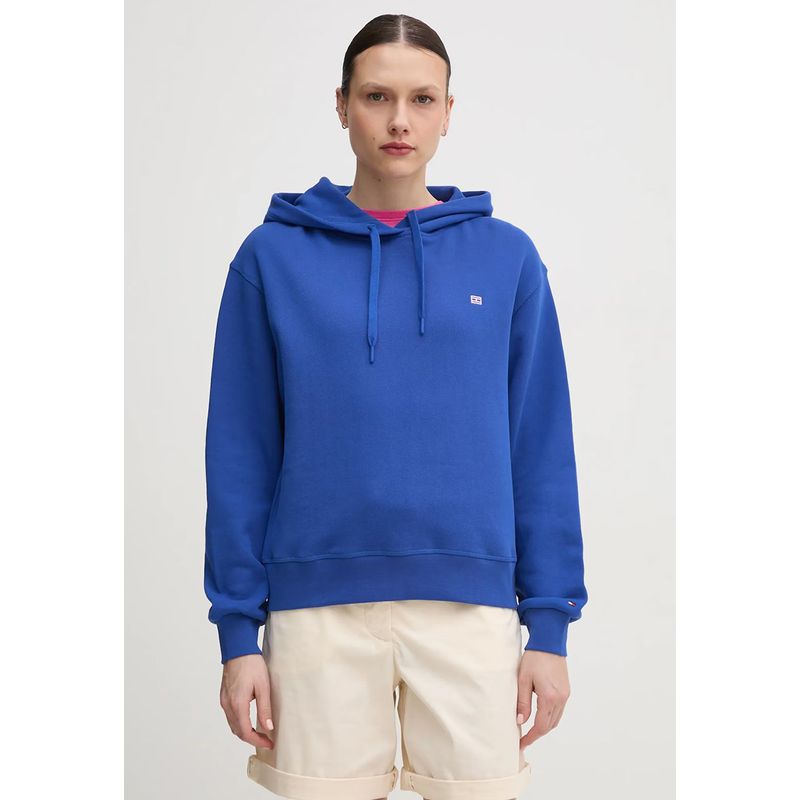 TOMMY HILFIGER - Polerón Hoodie Contrast Flag Logo Azul Tommy Hilfiger