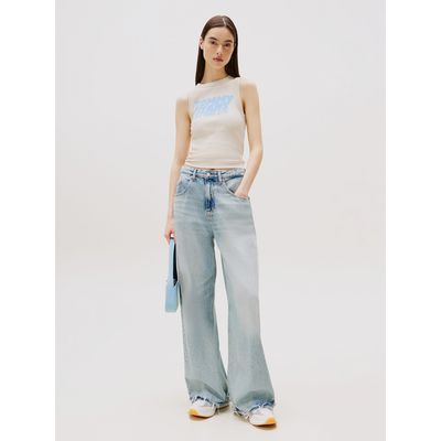 Imagen 2 del producto Polera Bubble Con Logo Beige Tommy Jeans