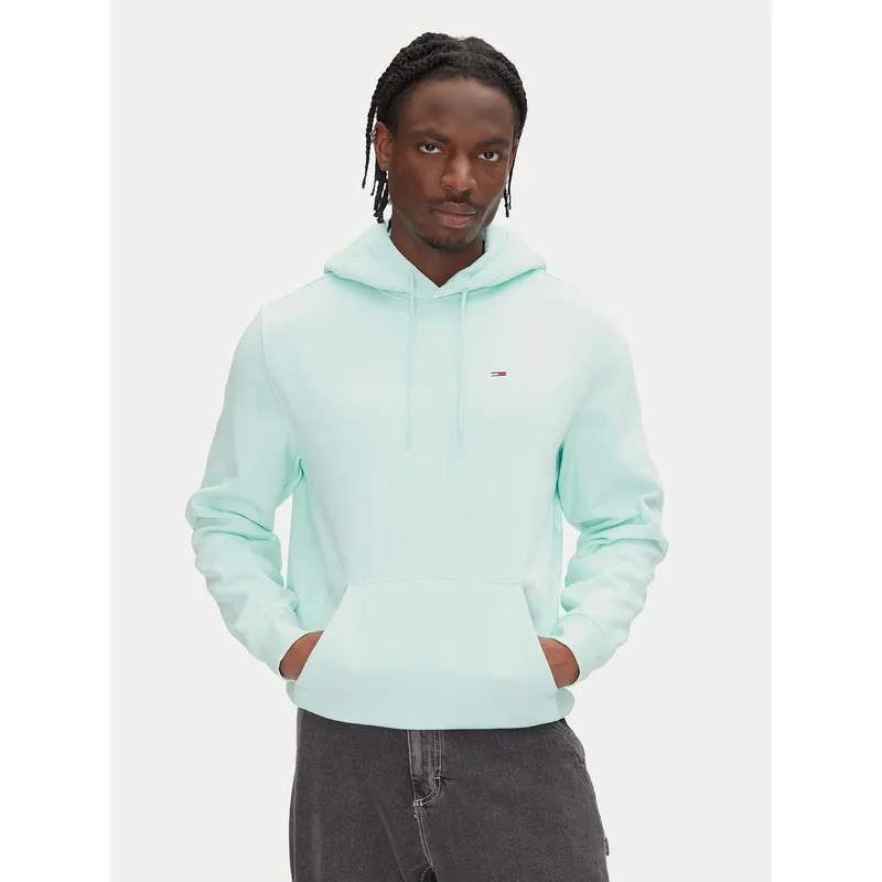 TOMMY HILFIGER - Polerón Hoodie Solid Con Logo Verde Tommy Jeans