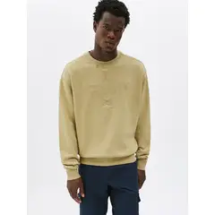 TOMMY HILFIGER - Polerón Varsity Tonal Logo Relaxed Beige Tommy Jeans