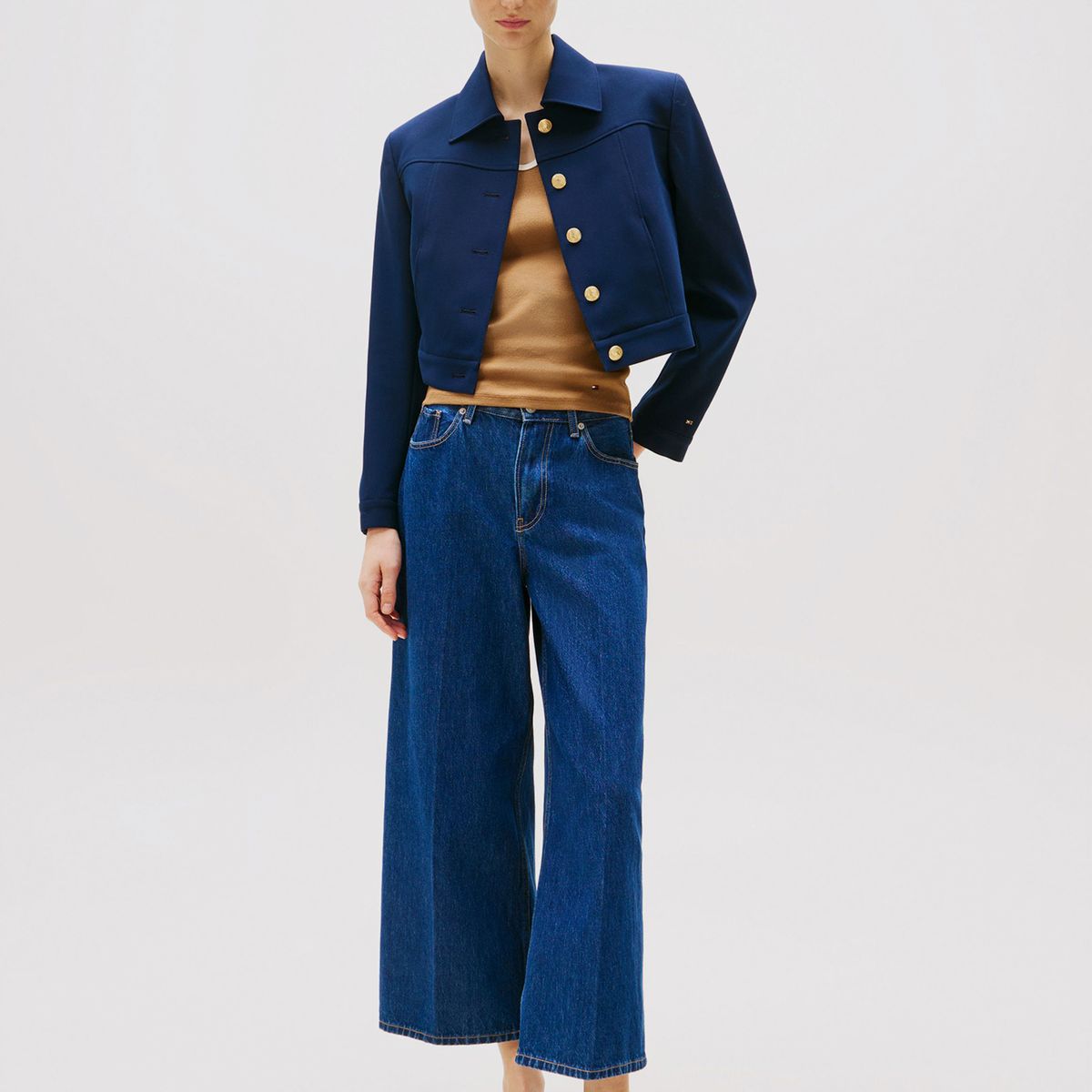 TOMMY HILFIGER - Jeans Wide Leg Talle Alto Azul Tommy Hilfiger