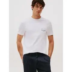 TOMMY HILFIGER - Polera Arch Pocket Con Logo Blanco