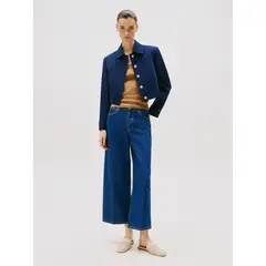 TOMMY HILFIGER - Jeans Wide Leg Talle Alto Azul