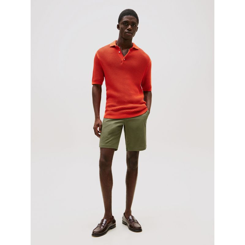 TOMMY HILFIGER - Short Essential 1895 De Algodón Verde Tommy Hilfiger