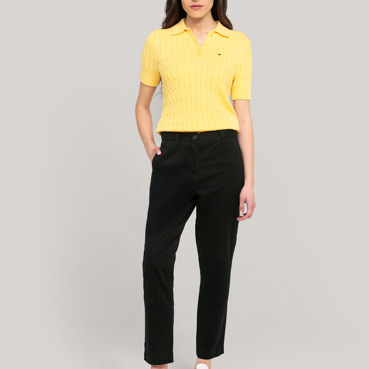 TOMMY HILFIGER - Pantalón Chino Slim Fit Negro Tommy Hilfiger