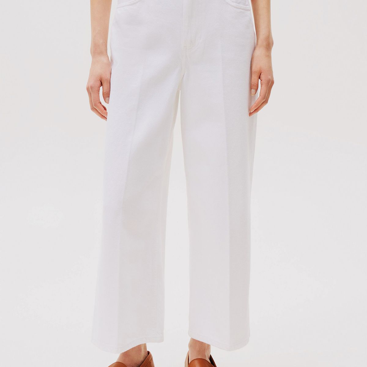 TOMMY HILFIGER - Jeans Wide Leg De Talle Alto Blanco Tommy Hilfiger