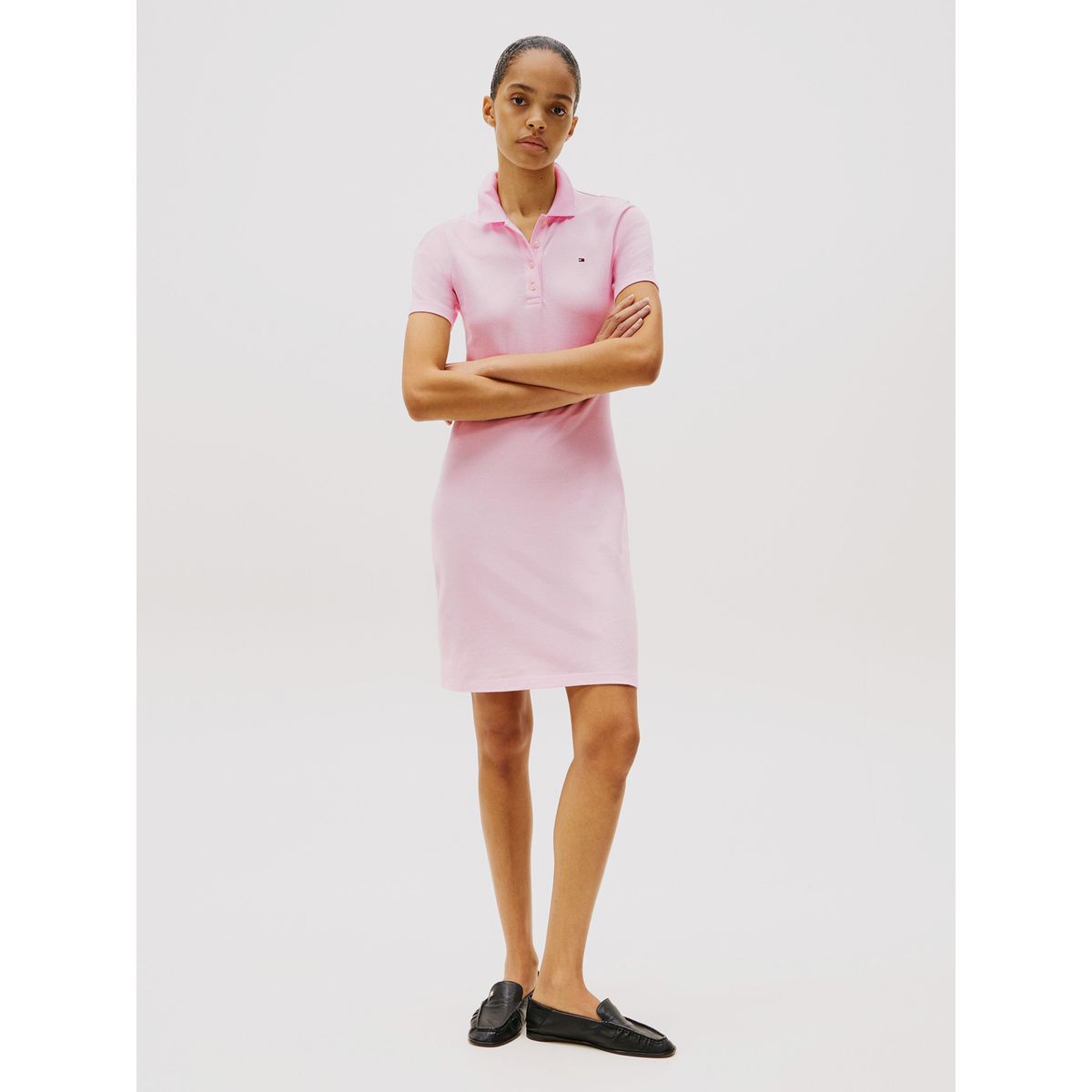 TOMMY HILFIGER - Vestido Polo 1985 De Corte Slim Rosado Tommy Hilfiger
